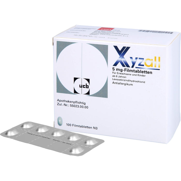 Xyzall 5 mg Emra Filmtabletten bei Allergien, 100 St. Tabletten