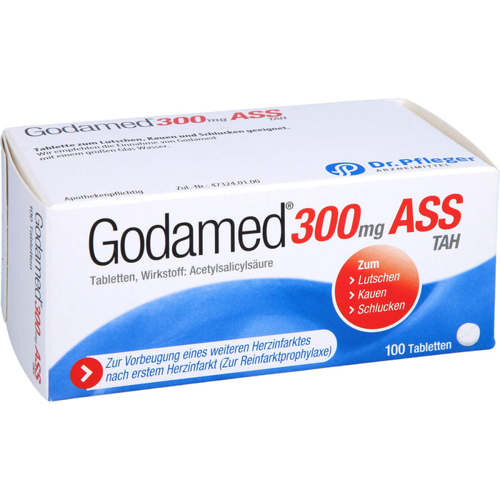 Godamed 300 mg ASS TAH Tabletten magenverträglicher Herzschutz, 100 St. Tabletten