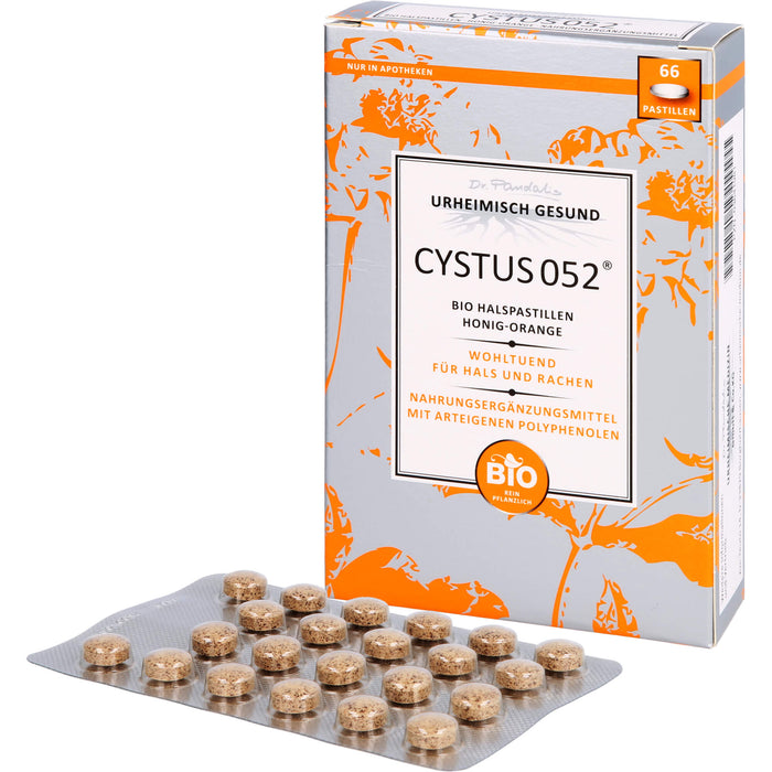 Dr. Pandalis Cystus 052 Bio Halspastillen Honig-Orange, 66 pc Pastilles