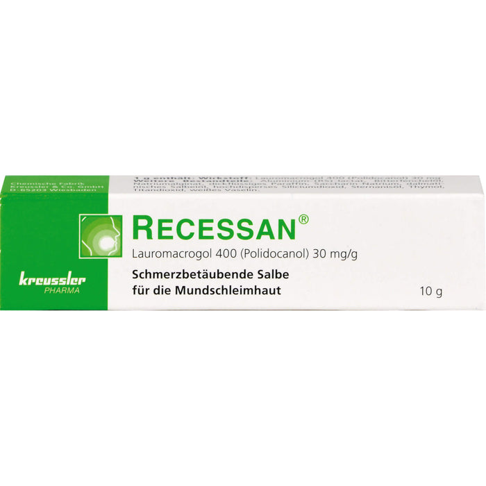 RECESSAN schmerzbetäubende Salbe, 10 g Ointment