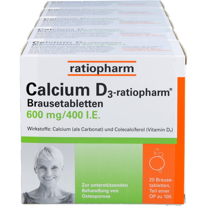 Calcium D3-ratiopharm Brausetabletten bei Osteoporose, 100 pcs. Tablets