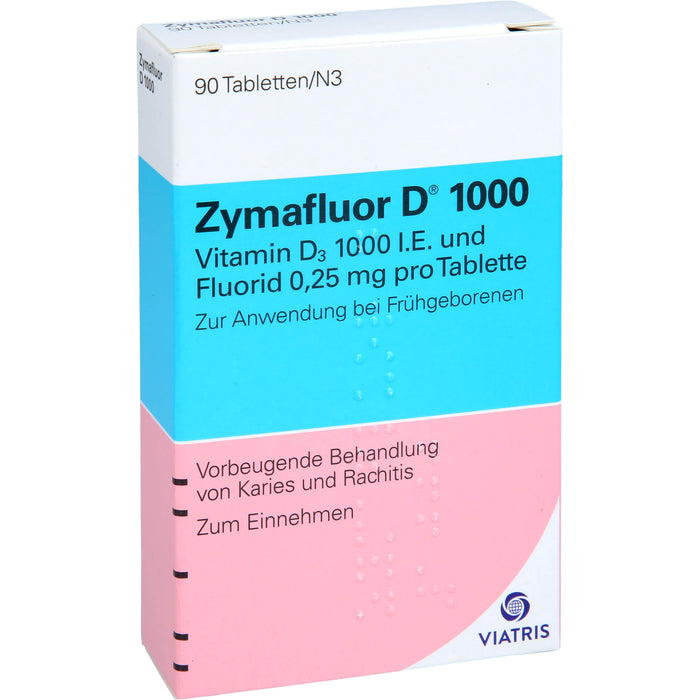 Zymafluor D 1000 Tabletten vorbeugende Behandlung von Karies und Rachitis, 90 pc Tablettes