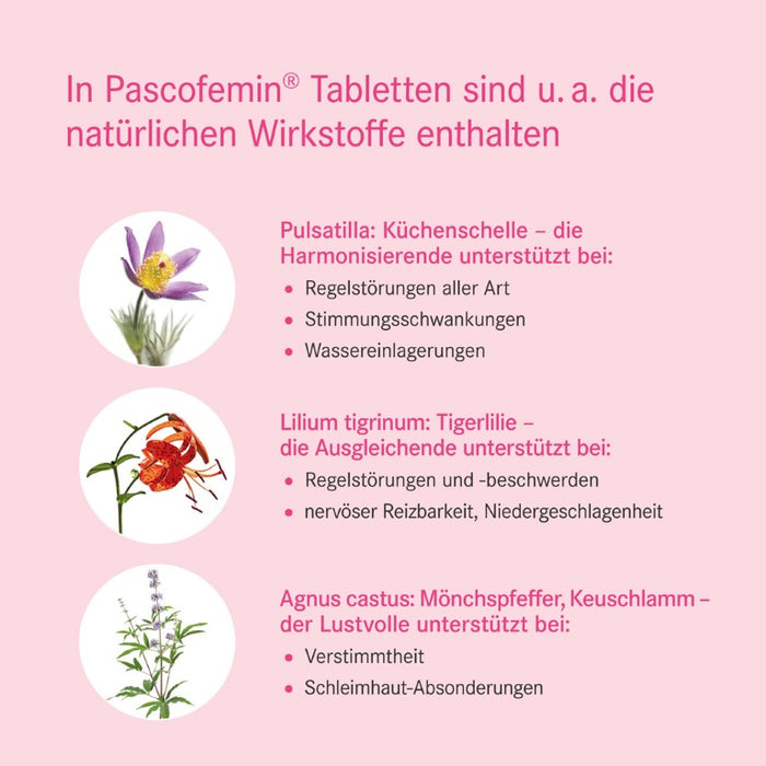 Pascofemin Tabletten bei Störungen der Regelblutung, 100 pc Tablettes