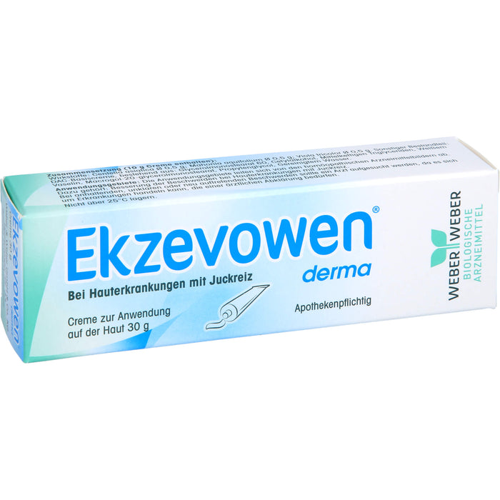 Ekzevowen derma Creme bei Hauterkrankungen mit Juckreiz, 30 g Crème