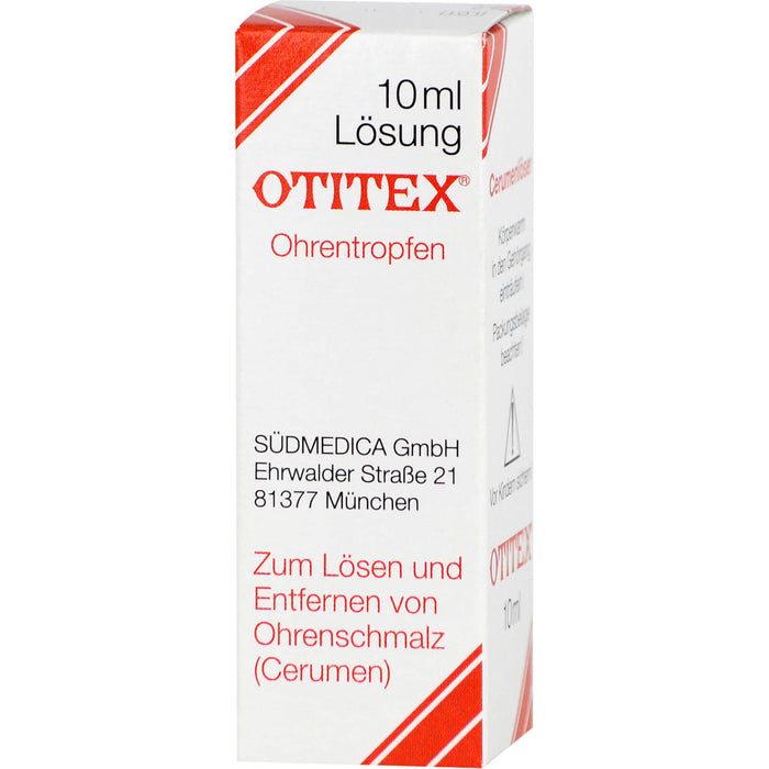 OTITEX Ohrentropfen zum Lösen und Entfernen von Ohrenschmalz, 10 ml Lösung