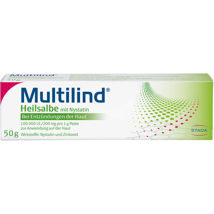 Multilind Heilsalbe mit Nystatin bei Entzündungen der Haut, 50 g Cream