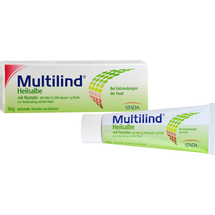 Multilind Heilsalbe mit Nystatin bei Entzündungen der Haut, 50 g Cream