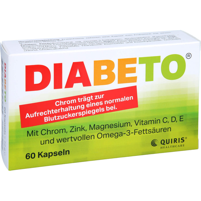 DIABETO Kapseln, 60 pcs. Capsules