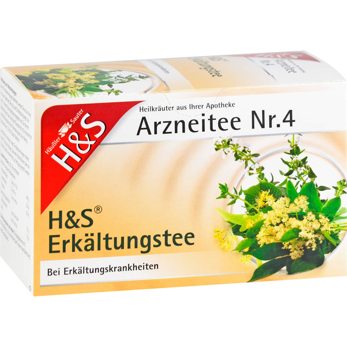 H&S Erkältungstee Arzneitee Nr. 4, 20 pc Sac filtrant