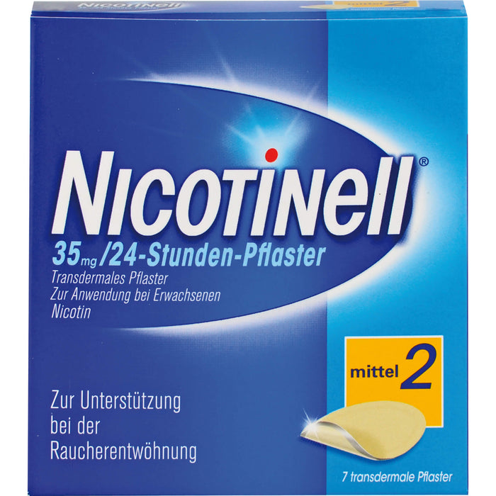 Nicotinell 14 mg/24-Stunden-Pflaster (bisher 35 mg) Stärke 2 (mittel), 7 pc Pansement