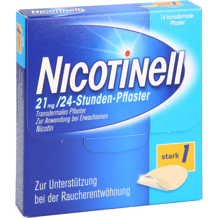 Nicotinell 21 mg/24-Stunden-Pflaster zur Unterstützung bei der Raucherentwöhnung, 14 pcs. Patch