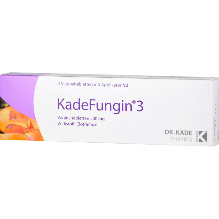 KadeFungin 3 Vaginaltabletten mit Applikator, 3 pc Tablettes