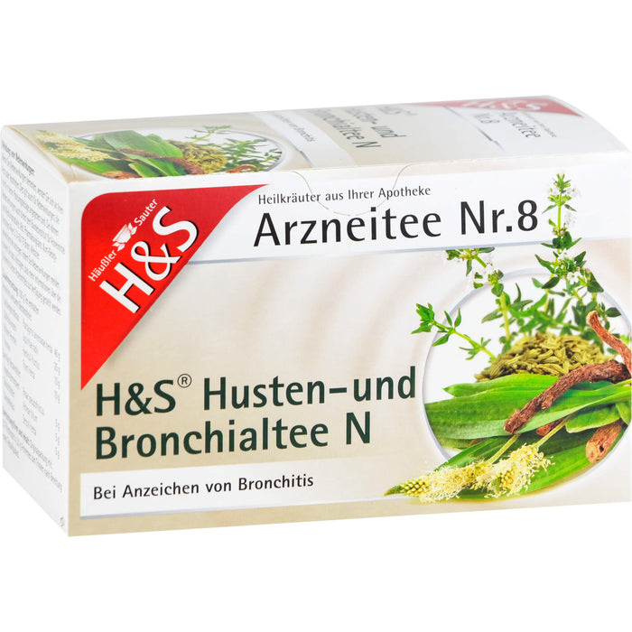 H&S Arzneitee Nr. 8 Husten- und Bronchialtee N, 20 pc Sac filtrant