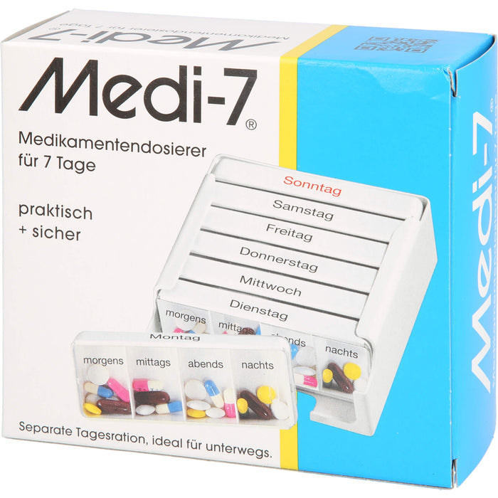 Medi-7 Medikamentendosierer für 7 Tage Tablettenbox, 1 St. Behältnis