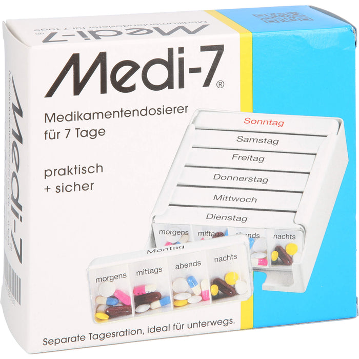 Medi-7 Medikamentendosierer für 7 Tage Tablettenbox, 1 pc Boîte