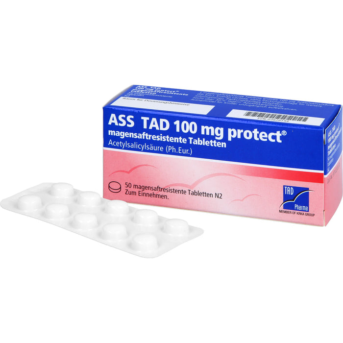 ASS TAD 100 mg protect Tabletten, 50 pc Tablettes