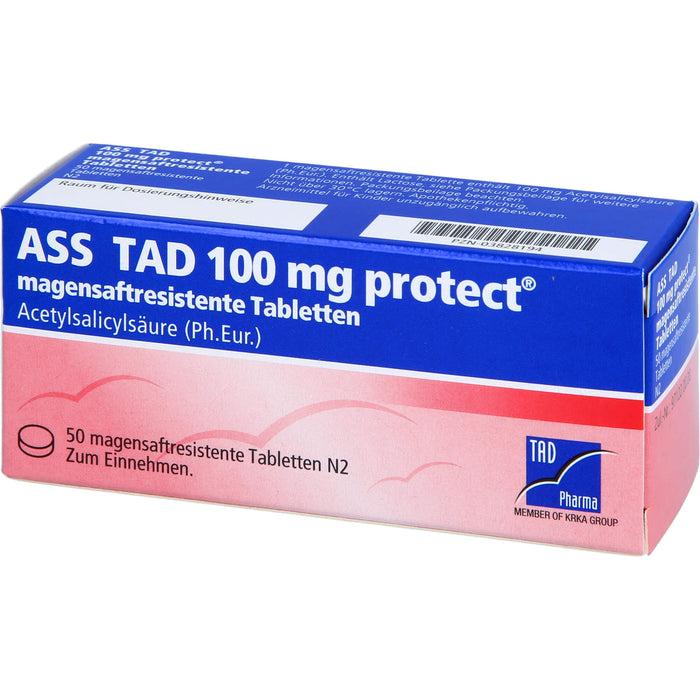 ASS TAD 100 mg protect Tabletten, 50 pcs. Tablets