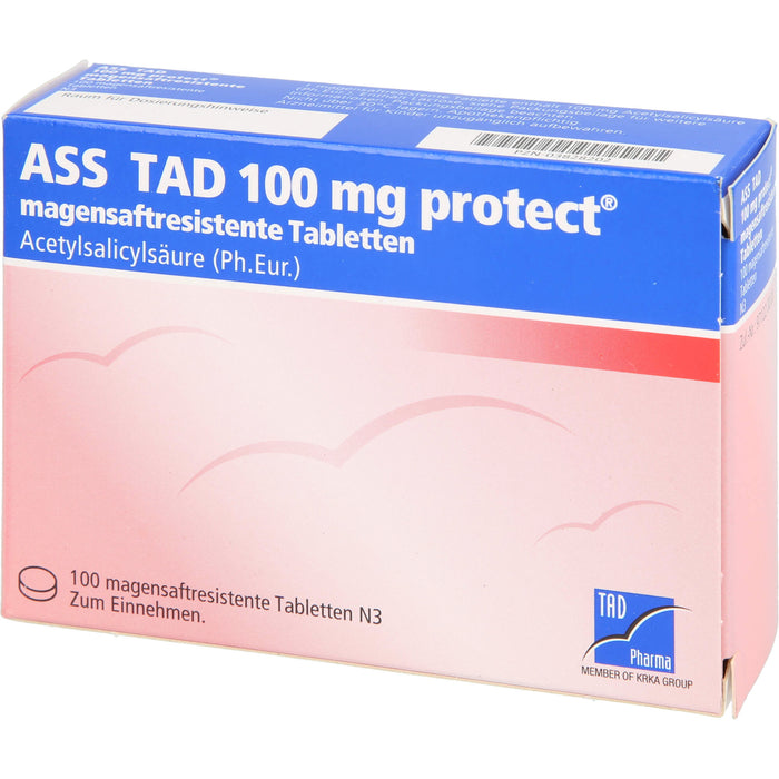 ASS TAD 100 mg protect Filmtabletten, 100 pcs. Tablets