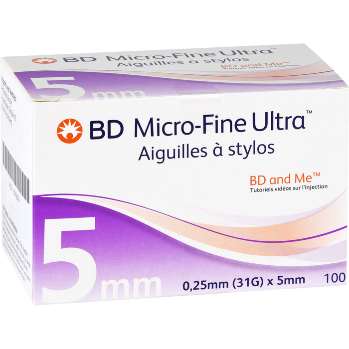 BD Micro-Fine Ultra Pen-Nadeln 0,25x5 mm, 100 St KAN