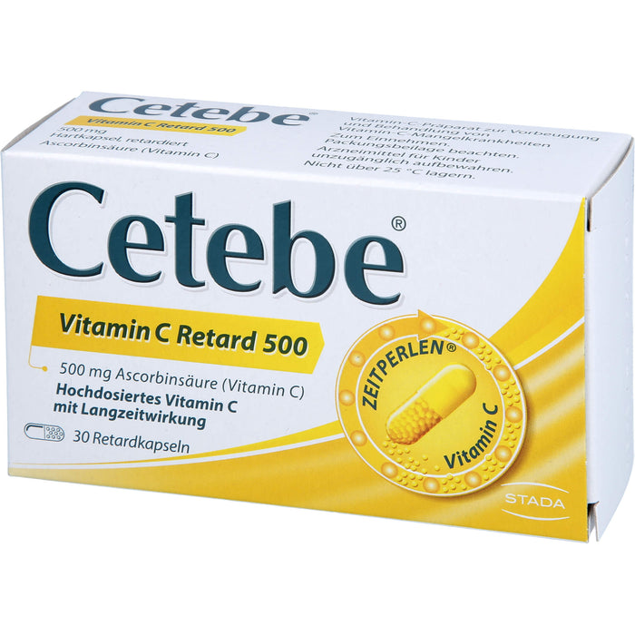 Cetebe Vitamin C Retard 500 Hartkapseln, 30 pcs. Capsules