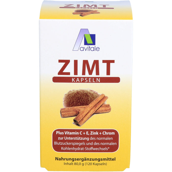 Avitale Zimtkapseln 500 mg + Vitamin C + E, 120 pc Capsules