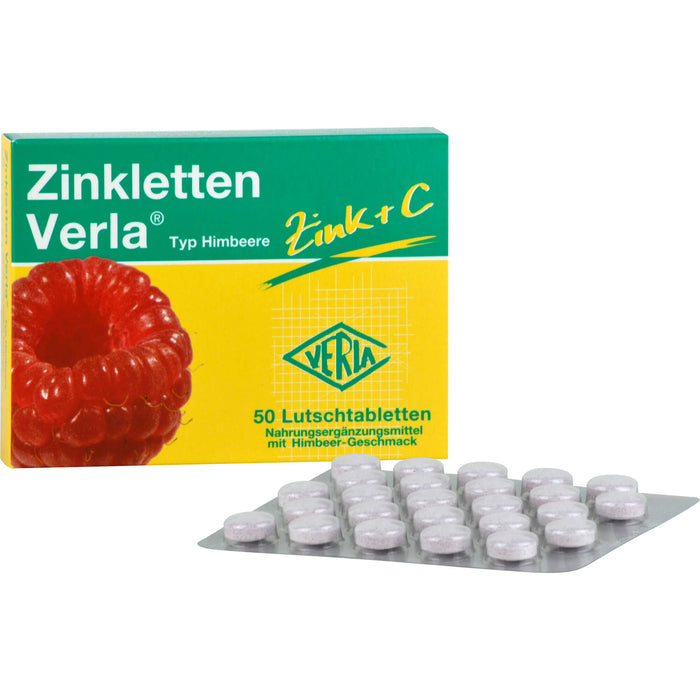 Zinkletten Verla Typ Himbeere Tabletten, 50 pc Tablettes