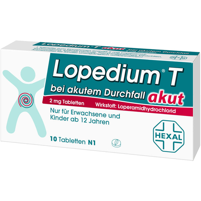 Lopedium T akut bei akutem Durchfall, 10 St. Tabletten