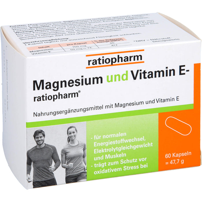 Magnesium und Vitamin E-ratiopharm Kapseln, 60 pc Capsules