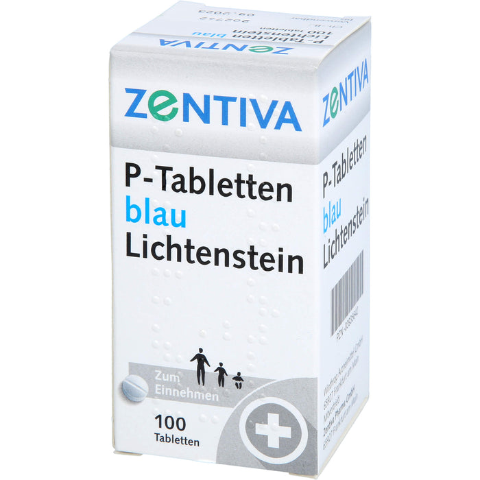 P-Tabletten blau Lichtenstein, 100 pc Tablettes