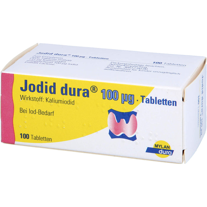 Jodid dura 100 µg Tabletten zur Prophylaxe eines Iodmangels, 100 pcs. Tablets