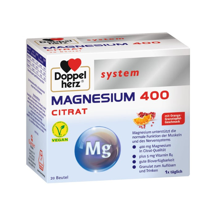 Doppelherz system Magnesium 400 Citrat, 20 pc Sachets