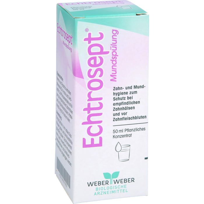 Echtrosept Mundspülung zur Zahn- und Mundhygiene bei empfindlichen Zahnhälsen und Zahnfleischbluten, 50 ml Concentré