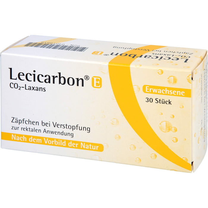 Lecicarbon E CO2-Laxans Zäpfchen bei Verstopfung, 30 pc Suppositoires