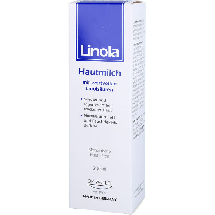 Linola Hautmilch mit wertvollen Linolsäuren, 200 ml Crème