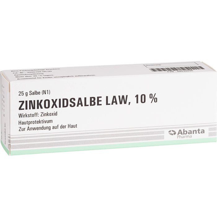 Zinkoxidsalbe LAW 10 % Hautprotektivum, 25 g Onguent