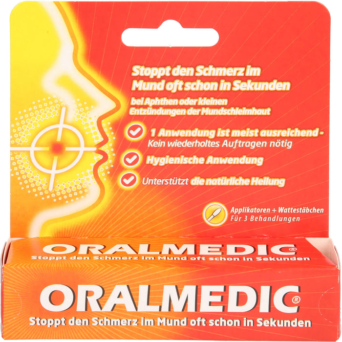 ORALMEDIC Applikatoren und Wattestäbchen bei Aphthen, 3 St. Set