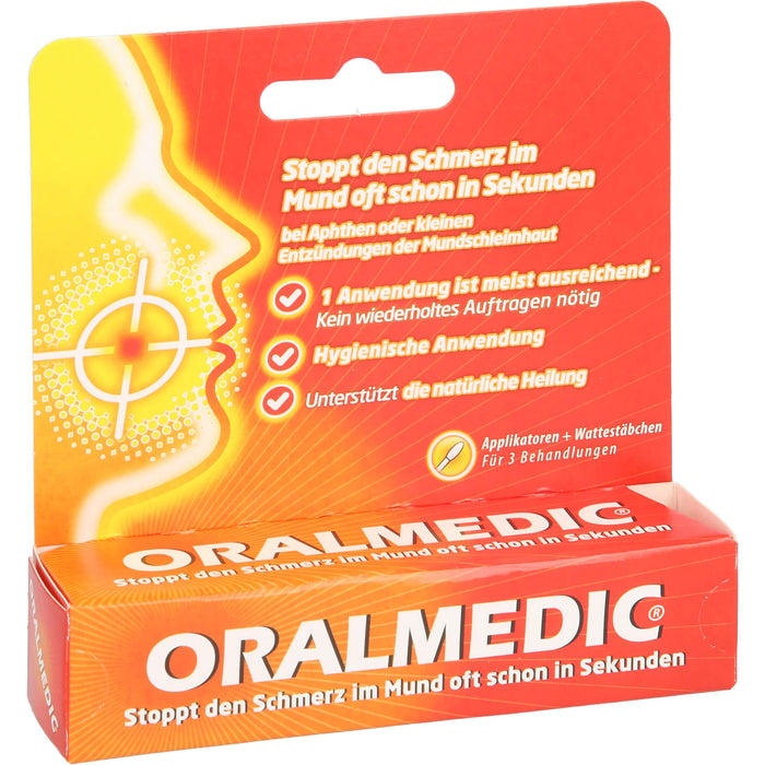 ORALMEDIC Applikatoren und Wattestäbchen bei Aphthen, 3 St. Set