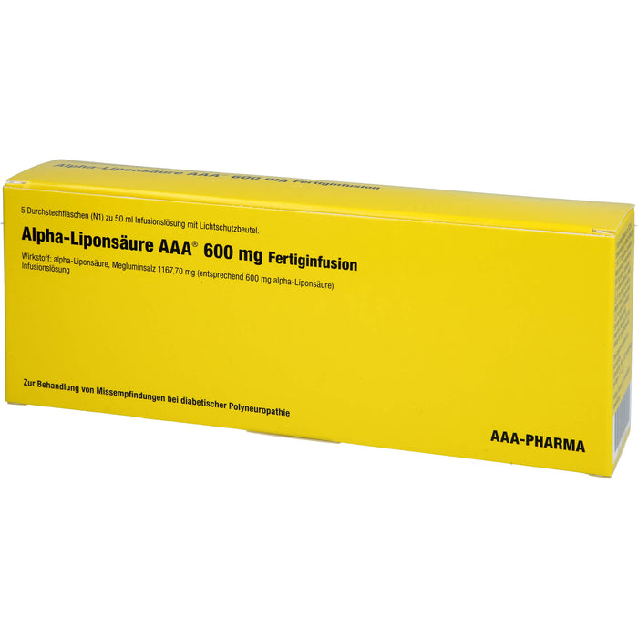 Alpha-Liponsäure AAA 600 mg Fertiginfusion, 5X50 ml IFL