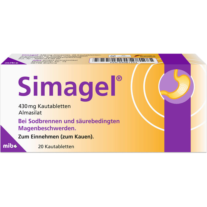 Simagel 430 mg Kautabletten, 20 St KTA