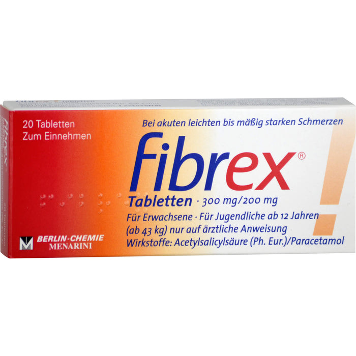 BERLIN-CHEMIE fibrex Tabletten bei Schmerzen, 20 pc Tablettes