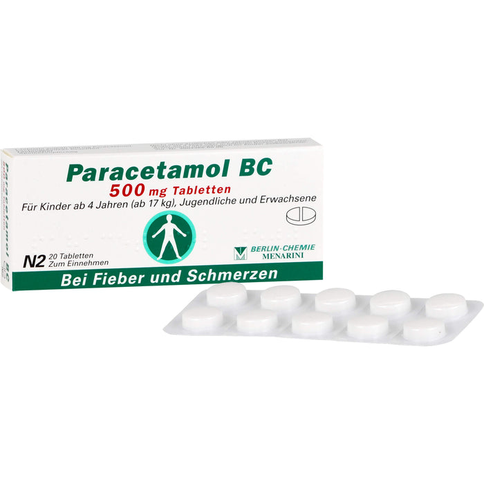 Paracetamol BC 500 mg Tabletten, 20 pc Tablettes