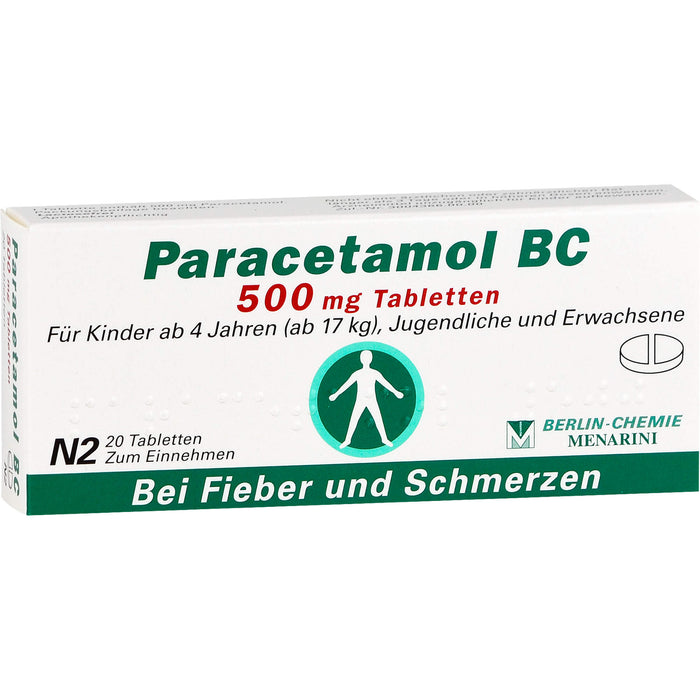 Paracetamol BC 500 mg Tabletten, 20 pcs. Tablets