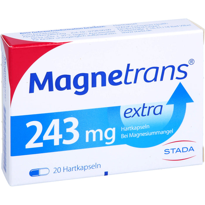 Magnetrans extra 243 mg Hartkapseln bei Magnesiummangel, 20 pc Capsules