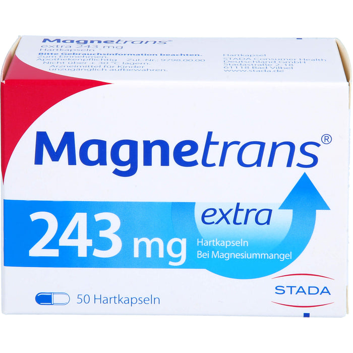 Magnetrans extra 243 mg Hartkapseln bei Magnesiummangel, 50 pcs. Capsules