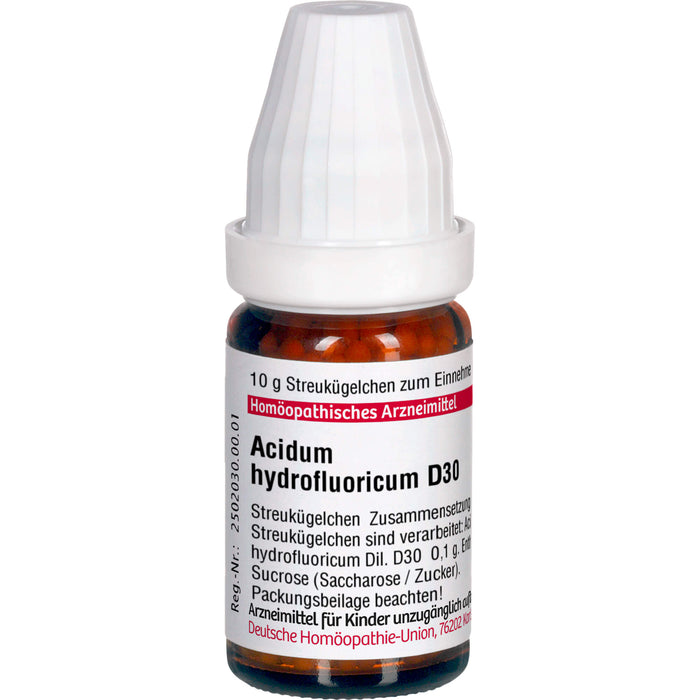 DHU Acidum hydrofluoricum D30 Streukügelchen, 10 g Globuli