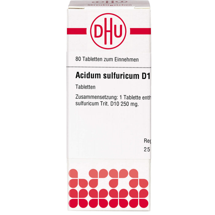 DHU Acidum sulfuricum D10 Tabletten, 80 St. Tabletten