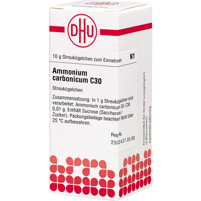 Ammonium carbonicum C30 DHU Globuli, 10 g Globuli