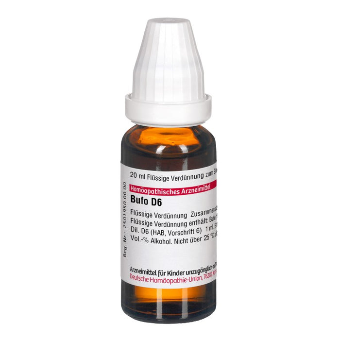 Bufo D6 DHU Dilution, 20 ml Lösung