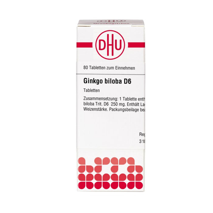 Ginkgo biloba D6 DHU Tabletten, 80 St. Tabletten