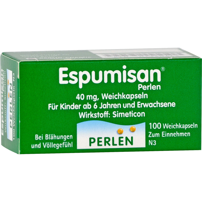 Espumisan Perlen 40 mg Weichkapseln bei Blähungen, 100 pcs. Capsules